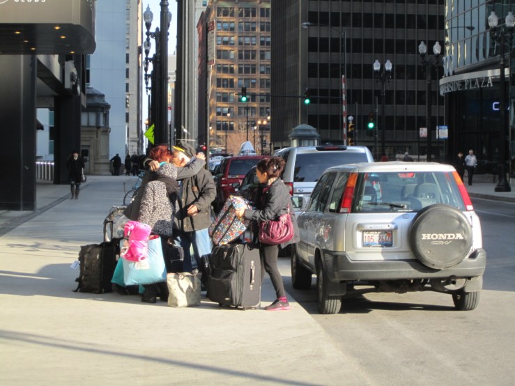 The welcoming committee -- I wish I'd been able to get closer, as this family was just wonderful to watch.