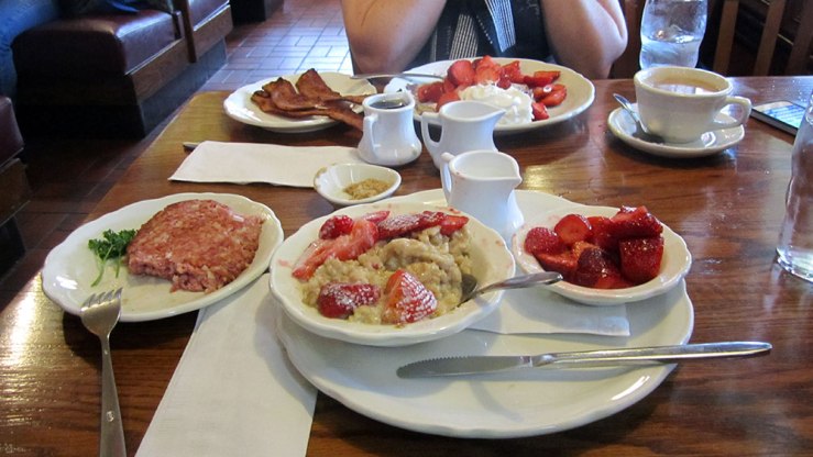I learned that corned beef hash is something that looks like it will give you mad cow disease, but tastes like heaven. Hurrah for culinary daring!