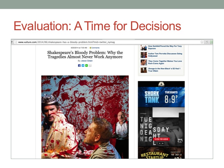 We already had certain challenging metrics in mind before the submission, and had advised Mr. S. to pivot away from certain trends. Of course, we have nothing but respect for Mr. S and his tremendous catalog of work, but what we seem to have in this latest item is a clips show.