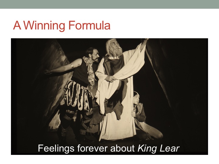 We all remember what a critical and commercial success our last venture with an angry semi-mythic British king with daughters was. I think we have it in us to pull something equally great from this text.